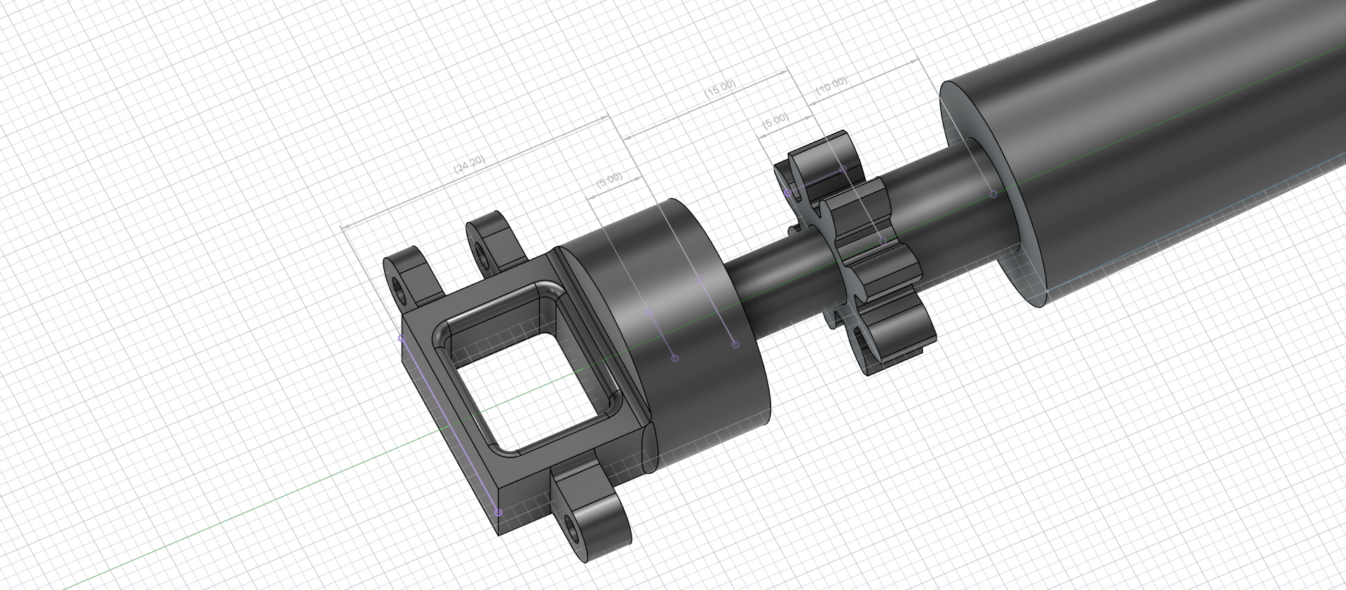 Cylinder body with spur gear, bearing and chain part. Click enlarge. Cylinder body with spur gear, bearing and chain part.