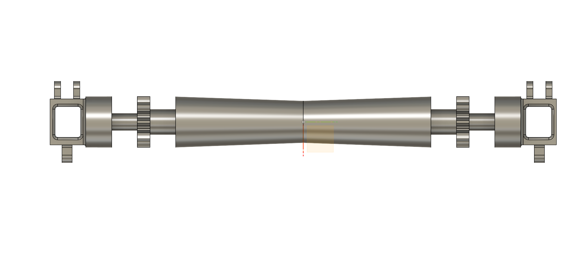 Top view of a single roller cylinder; concept. Top view of a single roller cylinder; concept.